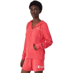 Bluza damska Champion Full Zip Hoodie Sweatshirt 118099. Czerwone bluzy Champion, bez wzorów, bez kaptura. Za 219.00 zł.