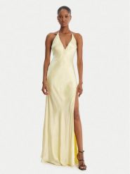 Bardot Sukienka wieczorowa Yve Contrast Halter 59315DB Żółty Slim Fit. Żółte sukienki Bardot, bez wzorów, z wiskozy, wizytowe, bez kołnierzyka, bez ramiączek. Za 699.99 zł.