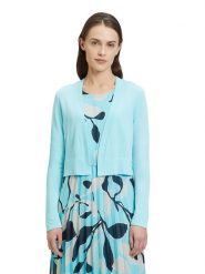 BETTY & CO Kardigan w kolorze turkusowym rozmiar: 42. Niebieskie kardigany Betty & Co, bez wzorów, ze splotem. Za 112.95 zł.