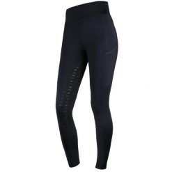 Legginsy jeździeckie damskie Schockemöhle Pocket Riding Tights z pełnym gripem. Niebieskie legginsy SCHOCKEMÖHLE, s, bez wzorów, z materiału, do jazdy konnej. Za 374.00 zł.