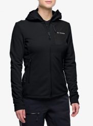 Bluza polarowa damska Vaude Monviso Fleece Jacket III. Czarne bluzy sportowe Vaude, m, bez wzorów, z materiału, bez kaptura. Za 379.49 zł.