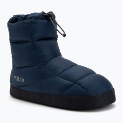 Kapcie Rab Cirrus Hut Boot. Niebieskie obuwie domowe RAB, bez wzorów, bez zapięcia. Za 249.99 zł.