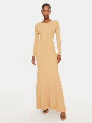BARDOT Sukienka dzianinowa 59510DB Żółty Slim Fit. Żółte sukienki Bardot, xs, bez wzorów, z dzianiny, bez kołnierzyka, bez ramiączek. Za 299.99 zł.