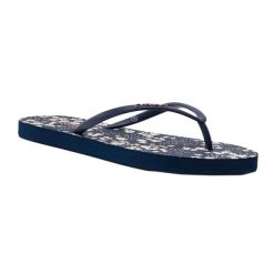 Japonki plażowe damskie Protest Prtbarra. Niebieskie klapki Protest, bez wzorów, z materiału, bez obcasa. Za 29.99 zł.