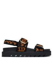 DeeZee Sandały HY62275-4 Czarny. Czarne sandały DeeZee, bez wzorów, z materiału, bez obcasa, na płaskiej podeszwie, bez zapięcia. Za 159.99 zł.