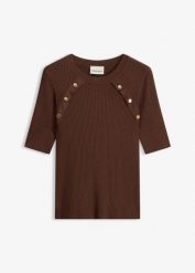 Cienki sweter z miękkiej mieszanki wiskozy. Czarne swetry bonprix, bez wzorów, z wiskozy, bez ramiączek. Za 129.99 zł.