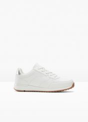 Sneakersy. Czarne obuwie sportowe bonprix, bez zapięcia. Za 124.99 zł.