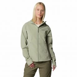 Kurtka softshellowa damska Columbia Sweet As III z kapturem. Zielone kurtki sportowe Columbia, bez wzorów, z softshellu, z kapturem, trekkingowe. Za 329.99 zł.