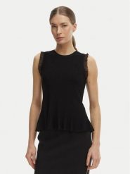 Rinascimento Top CFM0012241003 Czarny Slim Fit. Czarne topy Rinascimento, l, bez wzorów, z syntetyku, bez kołnierzyka, bez ramiączek. Za 279.99 zł.