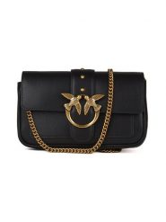 Pinko Skórzana torebka w kolorze czarnym - 20 x 12 x 4 cm rozmiar: onesize. Czarne torby na ramię Pinko, bez wzorów, z materiału, na ramię, bez dodatków. Za 878.53 zł.