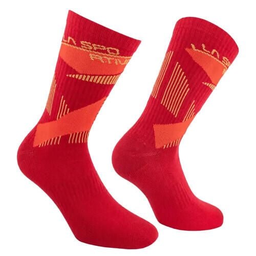 Skarpety La Sportiva Outdoor Fun. Czerwone skarpety La Sportiva, bez wzorów, z bawełny. Za 94.99 zł.