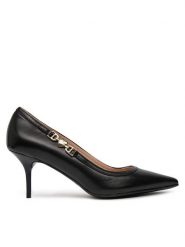 LOVE MOSCHINO Szpilki JA10507G1MIA0000 Czarny. Czarne szpilki Love Moschino, bez wzorów, ze skóry, bez obcasa, na szpilce, bez zapięcia. Za 699.99 zł.