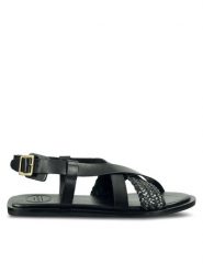 Gant Sandały 30561910 Czarny. Czarne sandały GANT, bez wzorów, ze skóry, bez obcasa, na płaskiej podeszwie, bez zapięcia. Za 589.99 zł.