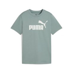 Młodzieżowa koszulka ESS z logo No. 1 PUMA Green Moon. Zielona bluzki Puma, m, bez wzorów, z gumy, młodzieżowe, bez kołnierzyka, bez ramiączek. W wyprzedaży za 94.70 zł.