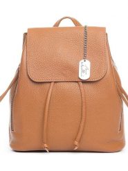 Anna Morellini Skórzany plecak "Claire" w kolorze jasnobrązowym - 29 x 32 x 12 cm rozmiar: onesize. Brązowe plecaki Anna Morellini, bez wzorów, z materiału. Za 304.99 zł.