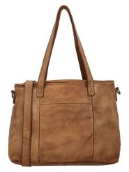 HIDE & STITCHES Skórzana torebka w kolorze jasnobrązowym - 34 x 26 x 13 cm rozmiar: onesize. Brązowe torby na ramię HIDE & STITCHES, bez wzorów, z materiału, na ramię, bez dodatków. Za 260.99 zł.