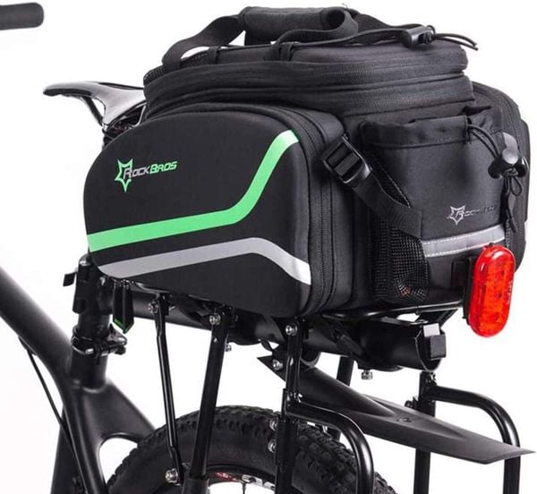 Torba rowerowa Rockbros na bagażnik. Czarne torby na ramię ROCKBROS, bez wzorów, z materiału, biznesowe, na ramię, bez dodatków. Za 258.99 zł.