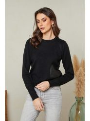 Soft Cashmere Sweter w kolorze czarnym rozmiar: 38/40. Czarne swetry Soft Cashmere, bez wzorów, bez ramiączek. Za 101.47 zł.
