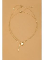 Atelier MIU Pozłacany naszyjnik z zawieszką - dł. 50 cm rozmiar: onesize. Żółte naszyjniki Atelier MIU, pozłacane. Za 39.99 zł.