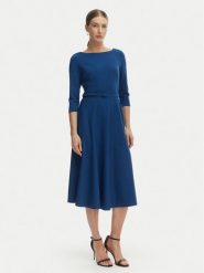 Rinascimento Sukienka koktajlowa CFC0127892003 Niebieski Regular Fit. Niebieskie sukienki Rinascimento, m, bez wzorów, z syntetyku, wizytowe, bez kołnierzyka, bez ramiączek. Za 699.99 zł.