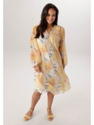 Aniston Sukienka w kolorze żółtym rozmiar: 52. Żółte sukienki Aniston, bez wzorów, bez kołnierzyka, bez ramiączek, midi. Za 252.99 zł.