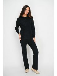 ASSUILI 2-częściowy zestaw w kolorze czarnym rozmiar: 42. Czarne swetry Assuili, bez wzorów, z kaszmiru, bez ramiączek. Za 122.38 zł.