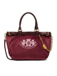 Juicy Couture Torebka CEO-BIJXT8987WZC Bordowy. Czerwone torebki klasyczne Juicy Couture, bez wzorów, z materiału, bez dodatków. Za 449.99 zł.