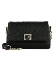 Guess Torebka w kolorze czarnym - 18 x 11 x 8 cm rozmiar: onesize. Czarne torby na ramię Guess, z aplikacjami, z materiału, na ramię, pikowane, bez dodatków. Za 378.63 zł.