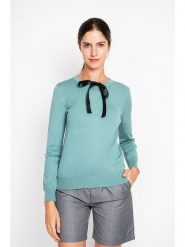 ASSUILI Sweter w kolorze turkusowym rozmiar: 42. Niebieskie swetry Assuili, bez wzorów, bez ramiączek. Za 104.39 zł.
