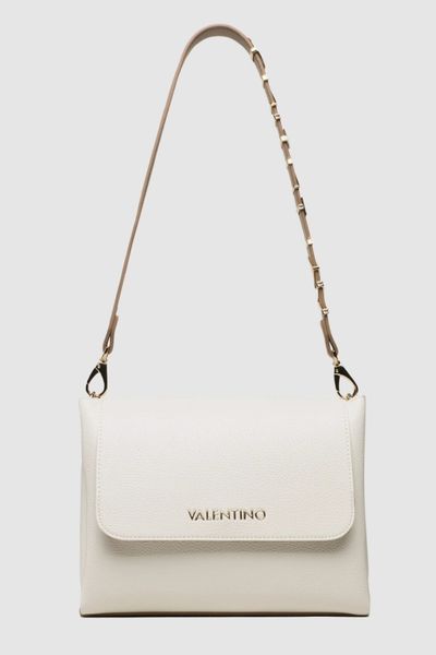 VALENTINO Duża biała torebka Alexia SS26. Białe listonoszki Valentino by Mario Valentino, bez wzorów, duże, bez dodatków. W wyprzedaży za 619.99 zł.