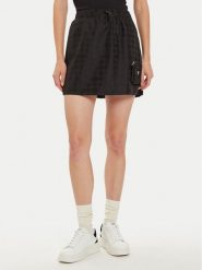Guess Spódnica mini V4BD00 WGLW2 Czarny Regular Fit. Czarne spódnice Guess, xs, z aplikacjami, z syntetyku, mini. Za 169.99 zł.
