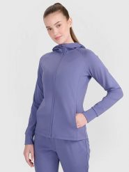 4F Bluza w kolorze błękitno-fioletowym rozmiar: XL. Niebieskie bluzy 4f, xl, bez wzorów, z materiału, bez kaptura. Za 110.04 zł.