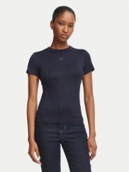 Guess T-Shirt W5BP07 KCGM2 Granatowy Regular Fit. Niebieskie t-shirty Guess, xxl, z aplikacjami, z syntetyku, bez kołnierzyka, bez ramiączek. Za 174.99 zł.