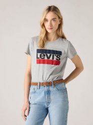 Levi's Koszulka w kolorze szarym rozmiar: XS. Szare bluzki Levi's®, s, bez wzorów, z bawełny, bez kołnierzyka, bez ramiączek. Za 62.90 zł.