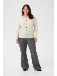 KAFFE curve Kardigan "Regina" w kolorze kremowym rozmiar: L. Brązowe kardigany KAFFE curve, l, bez wzorów. Za 86.99 zł.