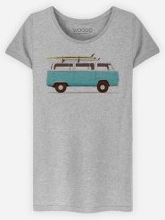 WOOOP Koszulka "Blue Van" w kolorze szarym rozmiar: XXL. Szare bluzki Wooop, xxl, bez wzorów, z wiskozy, bez kołnierzyka, bez ramiączek. Za 39.45 zł.