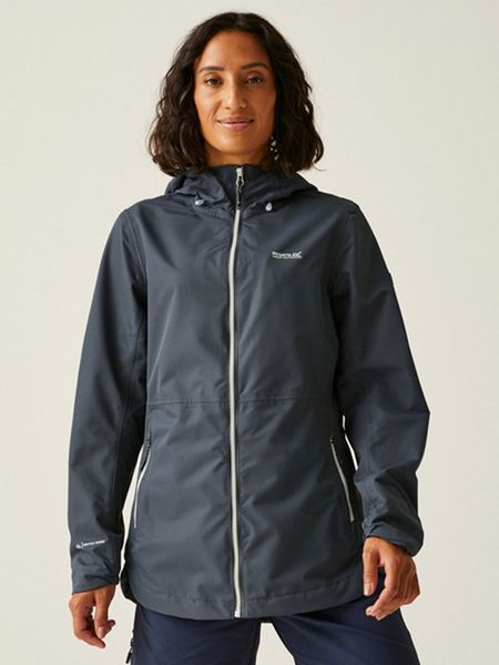 Regatta Kurtka przeciwdeszczowa "Hamara IV" w kolorze antracytowym rozmiar: 38. Czarne kurtki sportowe Regatta, m, bez wzorów, z tkaniny, bez kaptura, outdoorowe. Za 126.75 zł.