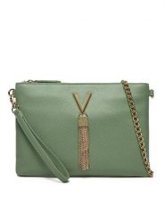 Valentino Torebka Divina VBS1R419G Zielony. Zielone torebki klasyczne Valentino, bez wzorów, ze skóry, bez dodatków. Za 299.99 zł.