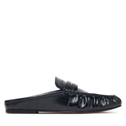 Klapki Steve Madden. Czarne klapki Steve Madden, bez wzorów, bez obcasa. Za 519.99 zł.