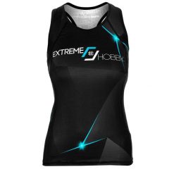Koszulka sportowa damska bez rękawów Tank top EXTREME HOBBY MT SPORT. Niebieskie koszulki sportowe EXTREME HOBBY, bez wzorów, z elastanu, bez ramiączek, na fitness i siłownię. Za 139.00 zł.