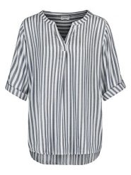 Fresh Made Bluzka w kolorze granatowo-białym rozmiar: XL. Białe bluzki Fresh Made, xl, bez wzorów, z wiskozy, bez kołnierzyka, bez ramiączek. Za 109.52 zł.