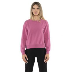 Bluza z bawełna z zamek błyskawiczny na co dzień. Fioletowe bluzy LEONE 1947 APPAREL, bez wzorów, z bawełny, bez kaptura. W wyprzedaży za 112.15 zł.