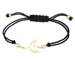 Bransoletka z cyrkoniami i elementami z żółtego złota - ptak. Żółte bransoletki Apart, z cyrkonią, złote. Za 999.00 zł.