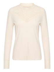 Cream Koszulka w kolorze kremowym rozmiar: M. Brązowe bluzki Cream, m, bez wzorów, z koronki, bez kołnierzyka, bez ramiączek. Za 126.45 zł.