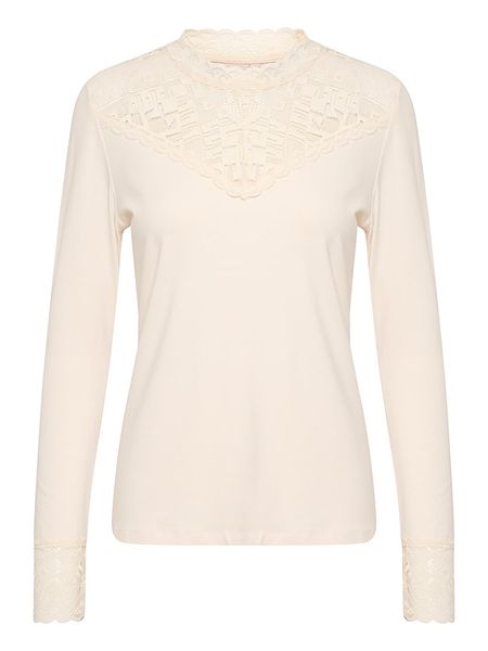 Cream Koszulka w kolorze kremowym rozmiar: M. Brązowe bluzki Cream, m, bez wzorów, z koronki, bez kołnierzyka, bez ramiączek. Za 109.95 zł.