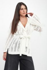 Kardigan damski ażurowy z piórkami TWINSET. Kardigany Twinset Milano, xs, w ażurowe wzory. Za 1,469.00 zł.