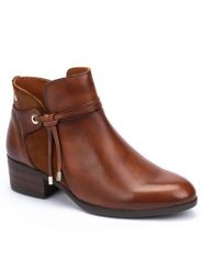 Pikolinos Botki W1U-8505 Brązowy. Brązowe botki Pikolinos, bez wzorów, ze skóry, bez obcasa, na słupku, bez zapięcia. Za 619.99 zł.