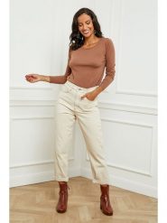 Soft Cashmere Sweter w kolorze jasnobrązowym rozmiar: 38/40. Brązowe swetry Soft Cashmere, bez wzorów, z kaszmiru, bez ramiączek. Za 99.33 zł.