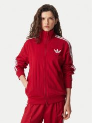 Adidas Bluza Pinstripe Firebrid Loose Tracktop KS9984 Czerwony Regular Fit. Czerwone bluzy Adidas, xs, bez wzorów, z syntetyku, bez kaptura. Za 349.99 zł.