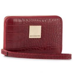 ACCCESSORIES 1W1-007-AW19 Czerwony. Czerwone portfele ACCCESSORIES, bez wzorów, ze skóry ekologicznej. Za 39.99 zł.